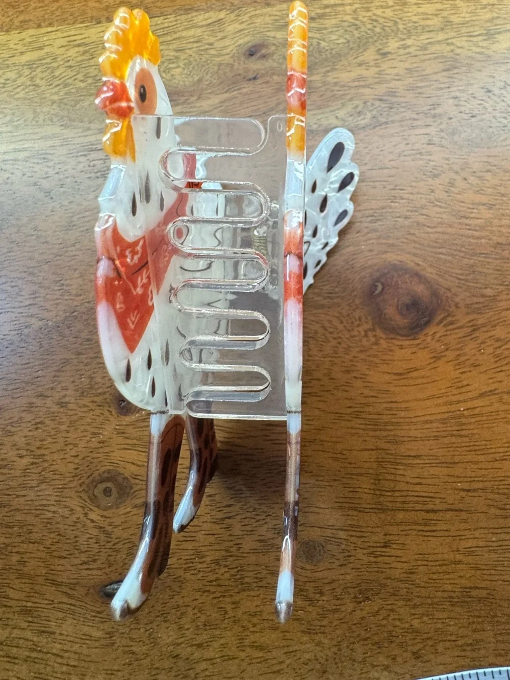 Western Hen with Red Bandana Hair Clip